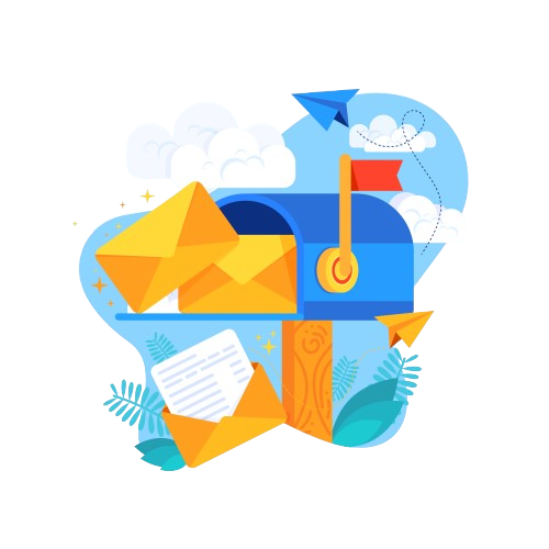 Ilustrasi orang mendesain kop surat